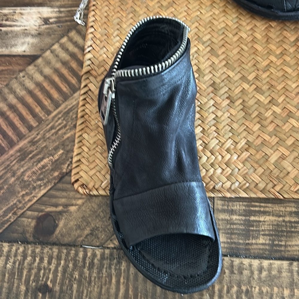 AS98 leather gladiator shoe sz6 - Picture 3 of 3